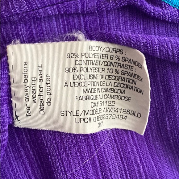 Athletic Works Dri-More Workout Tee Purple Size Large - Picture 6 of 8